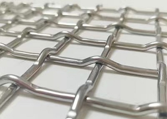 Επιτροπές ανοξείδωτου 15mm Crimp κλειδαριών σαφής ύφανση πλέγματος καλωδίων 2x2